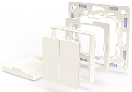 Interruptor Inalámbrico Shelly BLU Wall Switch 4 ZB Stand Alone de 4 Botones Bluetooth y Zigbee