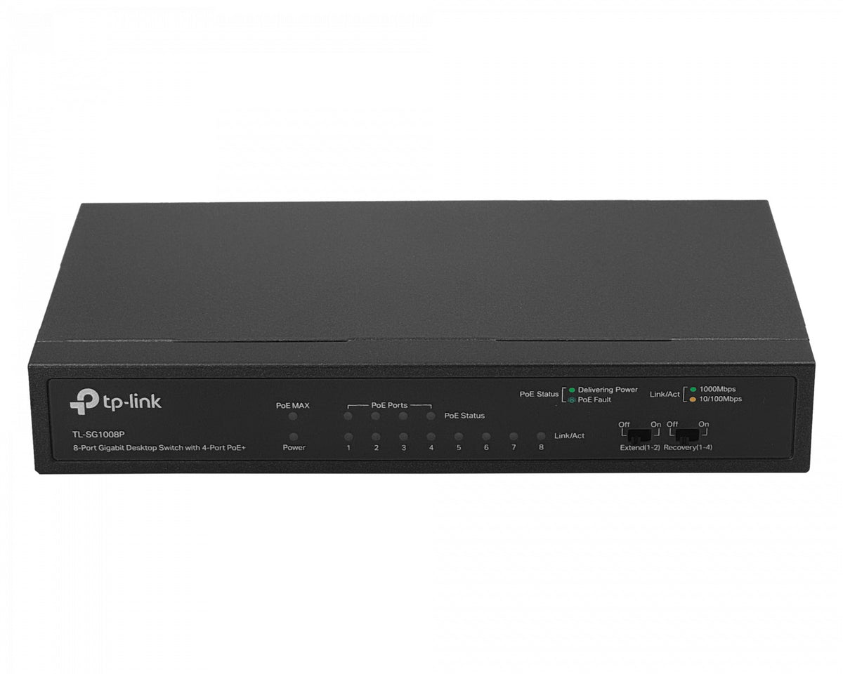 TL-SG1008P TP-LINK 8-1000(4-PoE48V-af) 53W-total Switch no-Admin no-Rack