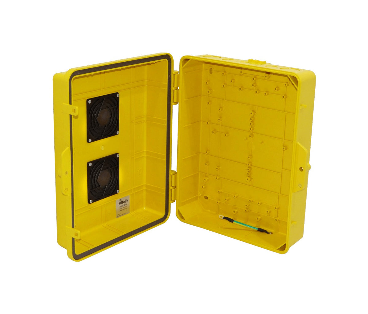 NP141105YV ALTELIX Caja Estanca Amarilla Ventilada 355x280x127mm IP55 NEMA3 PC+ABS