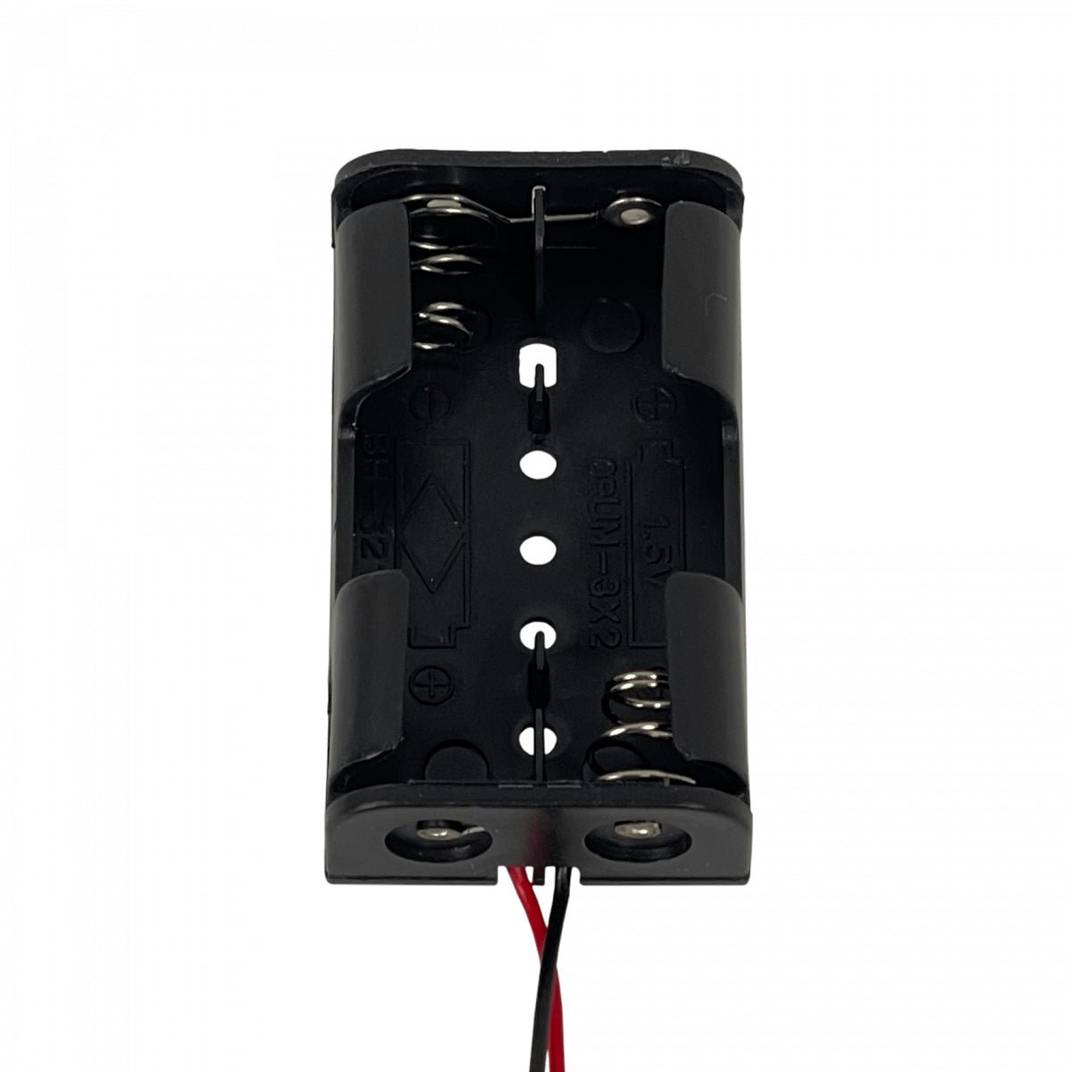 PORTA-2AA Soporte para 2 Pilas AA Negro Cable de 10cm