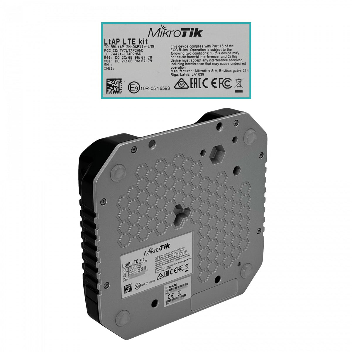 LTAP-LTE-KIT MIKROTIK 2-SIM 2MPCIe LTE1-2-3-7-8-20-38-40 GPS 2,4GHz 2x2-2dBi 1-1000