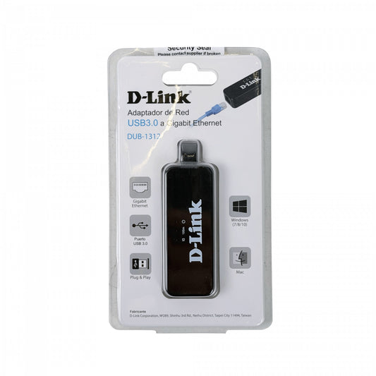 DUB-1312 D-LINK 1-USB3.0-AM 1-1000mbps LAN-RJ45-Ethernet Adaptador Red Gigabit