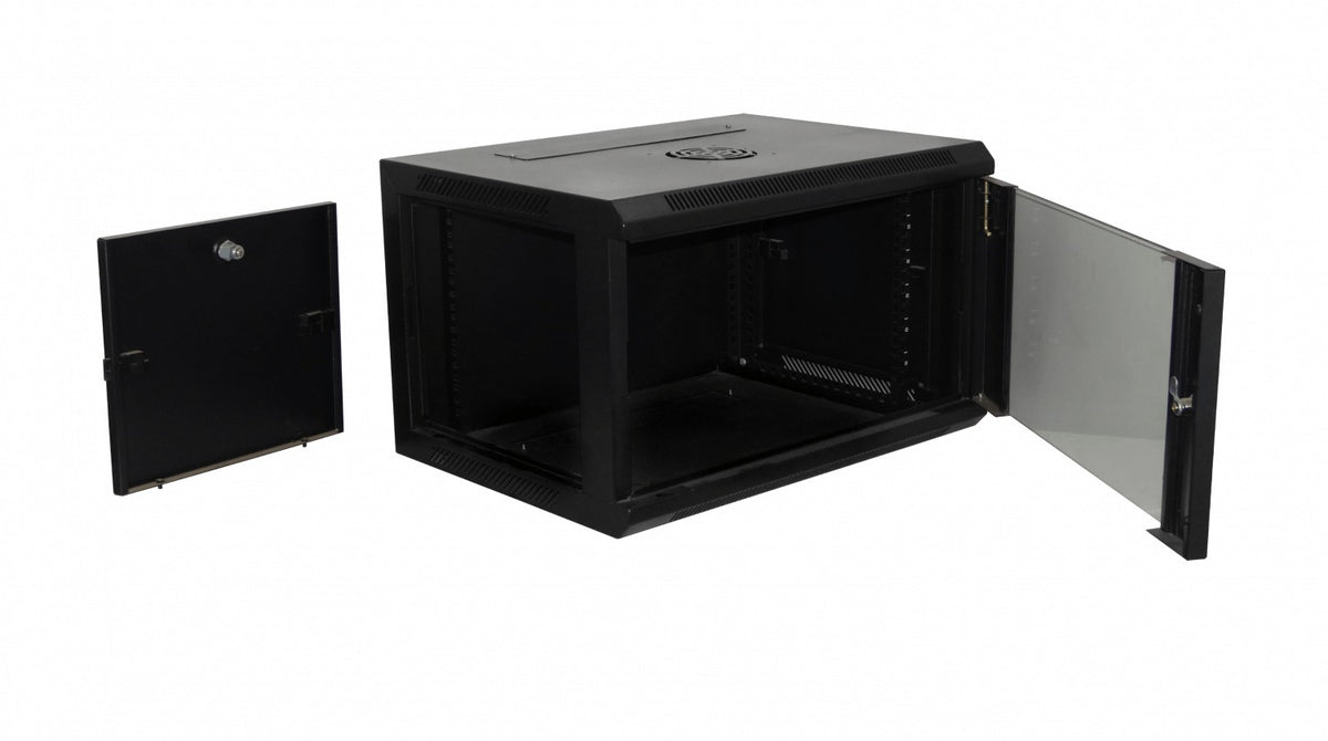 RK06-4L LINKMADE 45cm-Profundidad 6U Armario Rack Mural Negro incluye-M6-2U