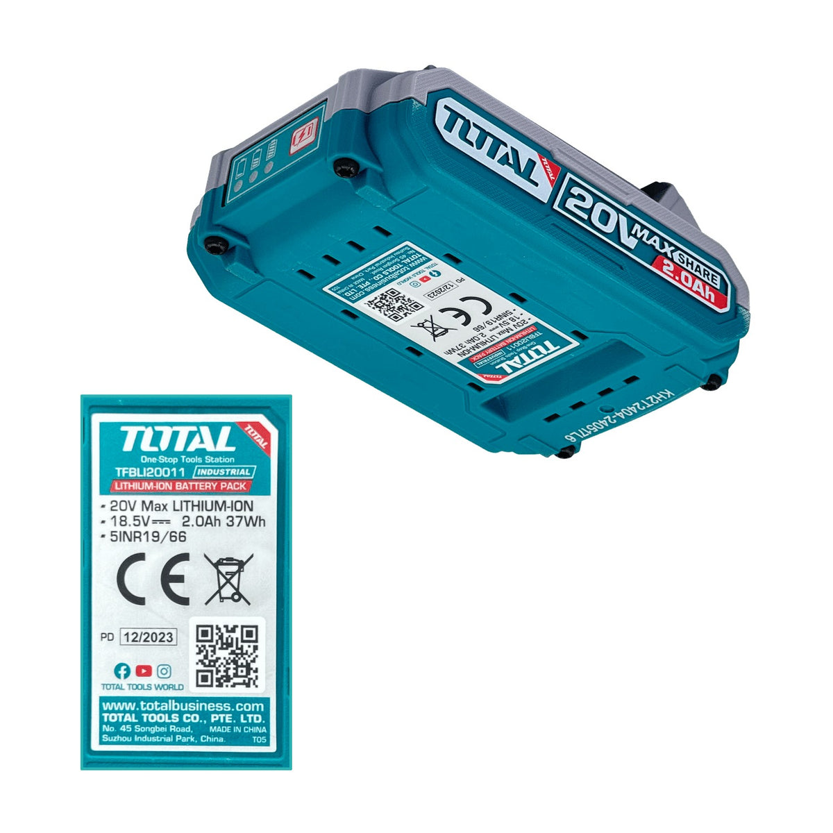 BAT-2A TOTAL Acumulador de Litio 20V 40Wh Ion-Litio Recargable 2000mAh P20S TFBLI20011