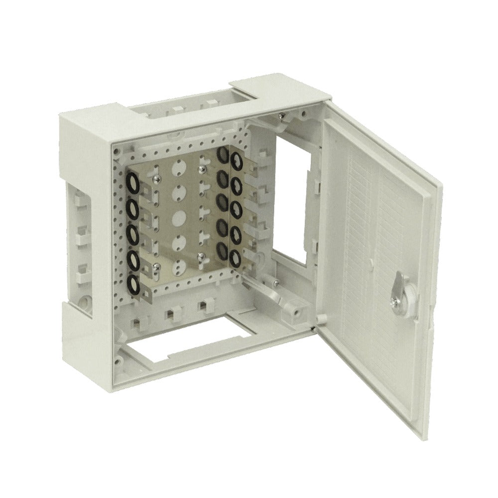 BOX50PAIR 50-Pares 5-KRONE Caja Box-II Vacia inc-Soporte 5-Regletas