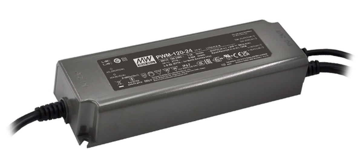 Driver LED plástico voltaje flicker IP67 PFC opción DALI DALI-2 120W PWM-120 - 12V - DA - DALI