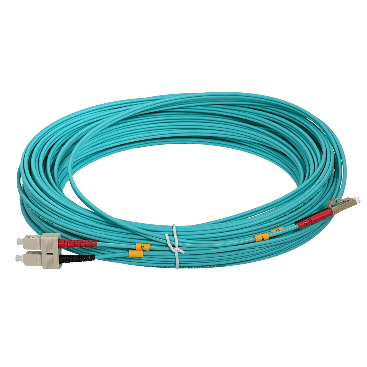 JF3LC25 25 metros Latiguillo Dúplex de Fibra Óptica Multimodo MM LC-SC OM3 50/125µm 3.0mm LSZH