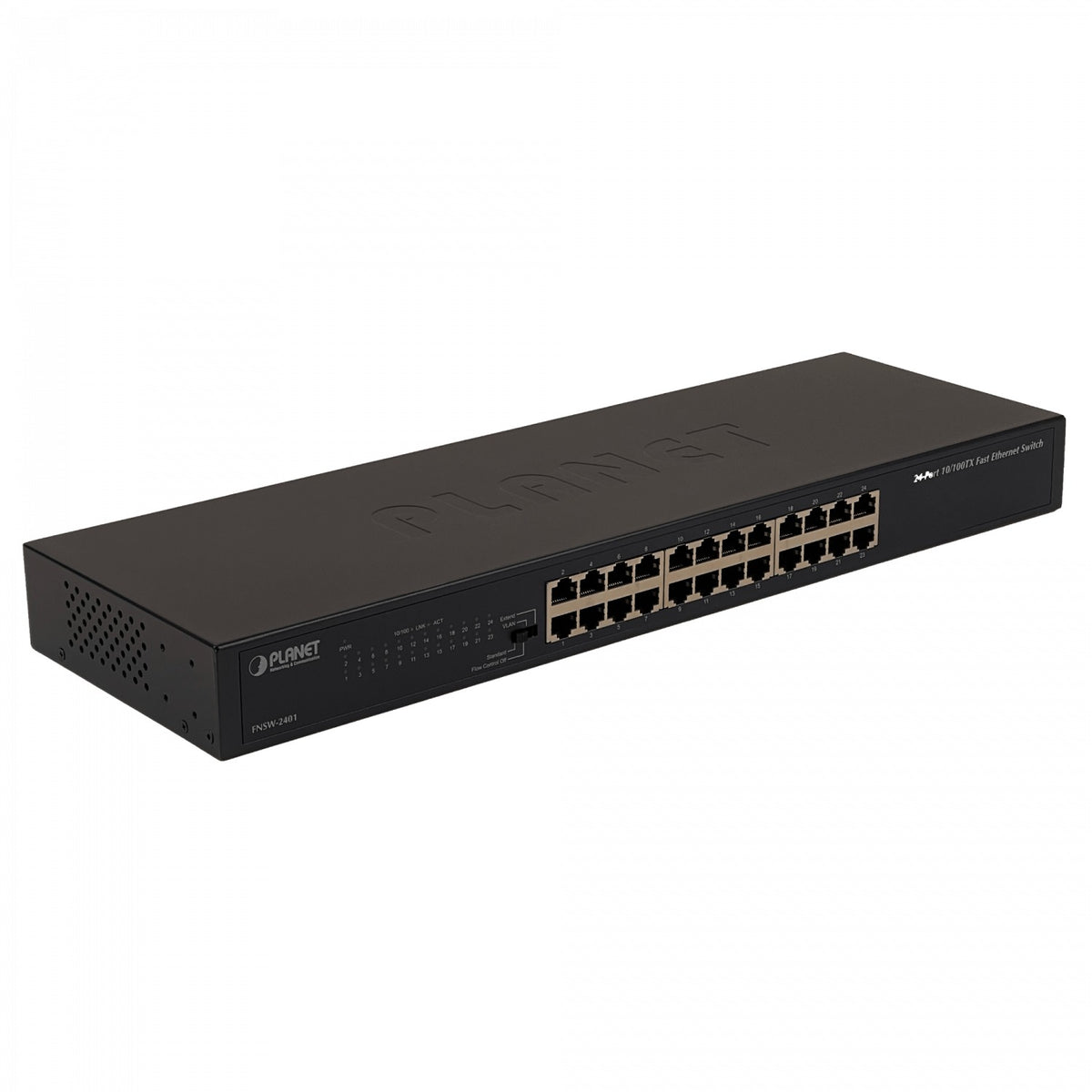 FNSW-2401 PLANET 24-100 Conmutador no-Gestionable-Capa2 Bastidor 220V-Directo Selector-de-4-modos