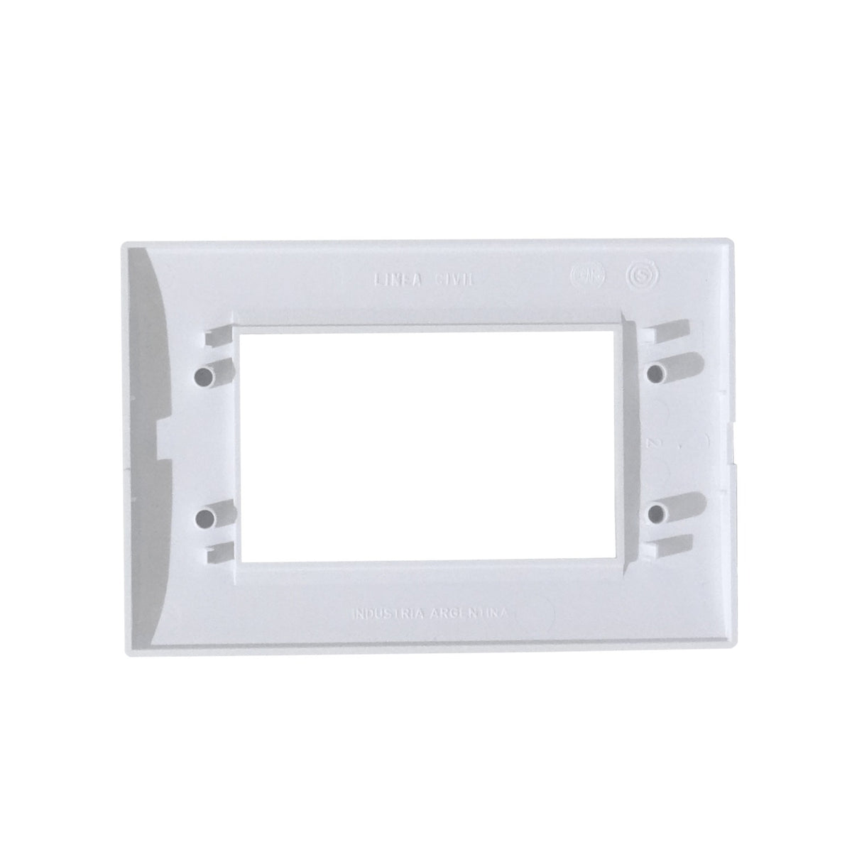 KEP-Y KALOP Placa de Pared Civil 3-Tomas Blanco Cubierta 3-Módulos 122x82mm KL/KS40710