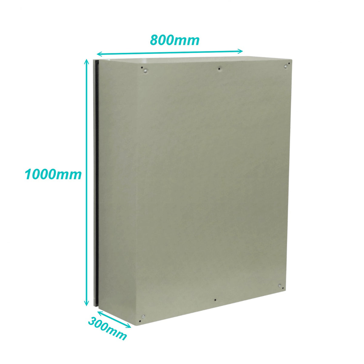 ST8-1030 TIBOX 1000x800x300mm 3-puertas sin Cerradura Armario Metálico Cuadro IP65 Crema