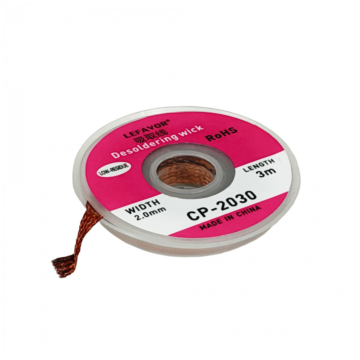 MALLA-DESOL Malla de Cobre 2mm x 3mts Des-Soldadora Desoldadora Dessoldadora