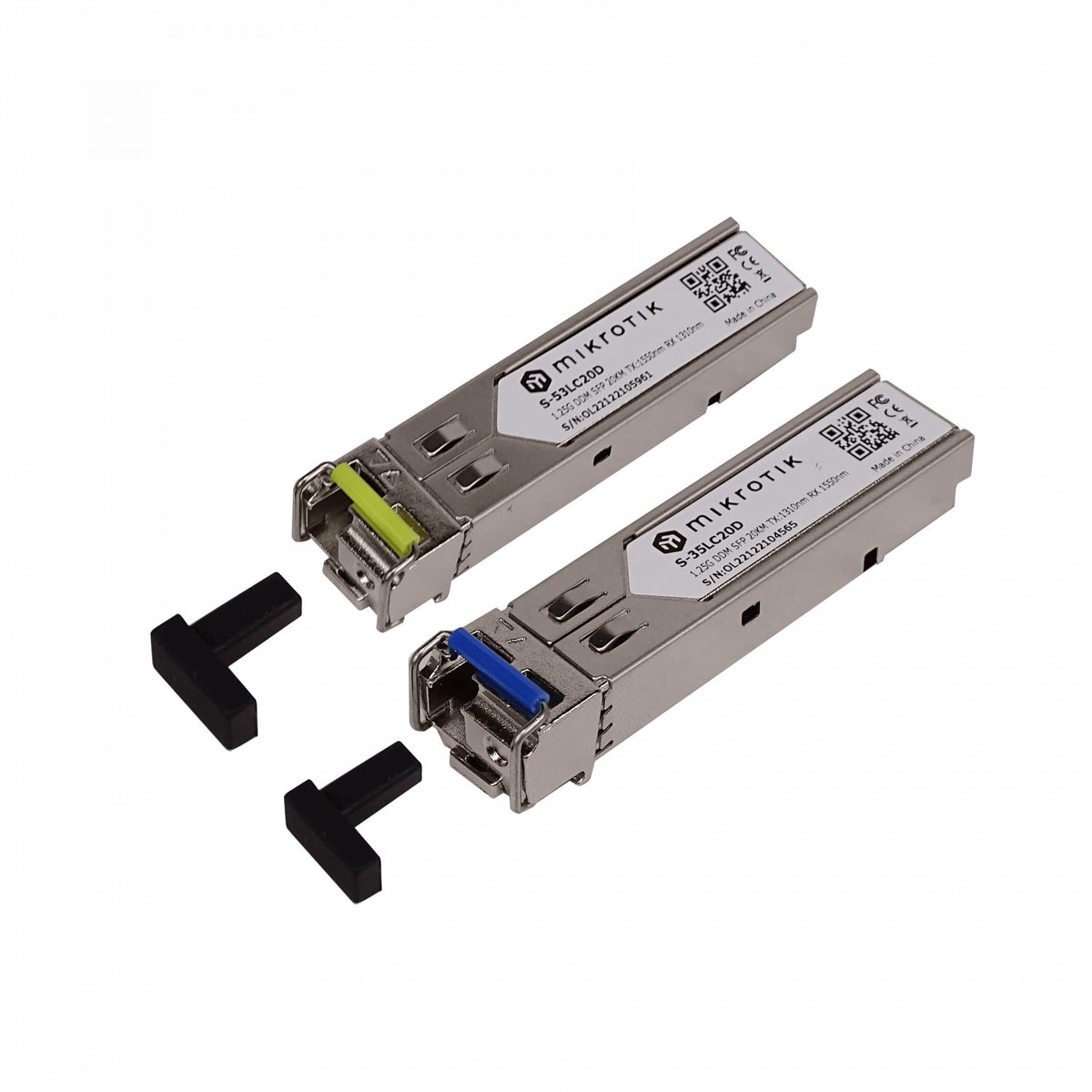 S-3553LC20D MIKROTIK 1-LC 20km Par SFP WDM Bidireccional 1550nm/1310nm 1,25Gbps