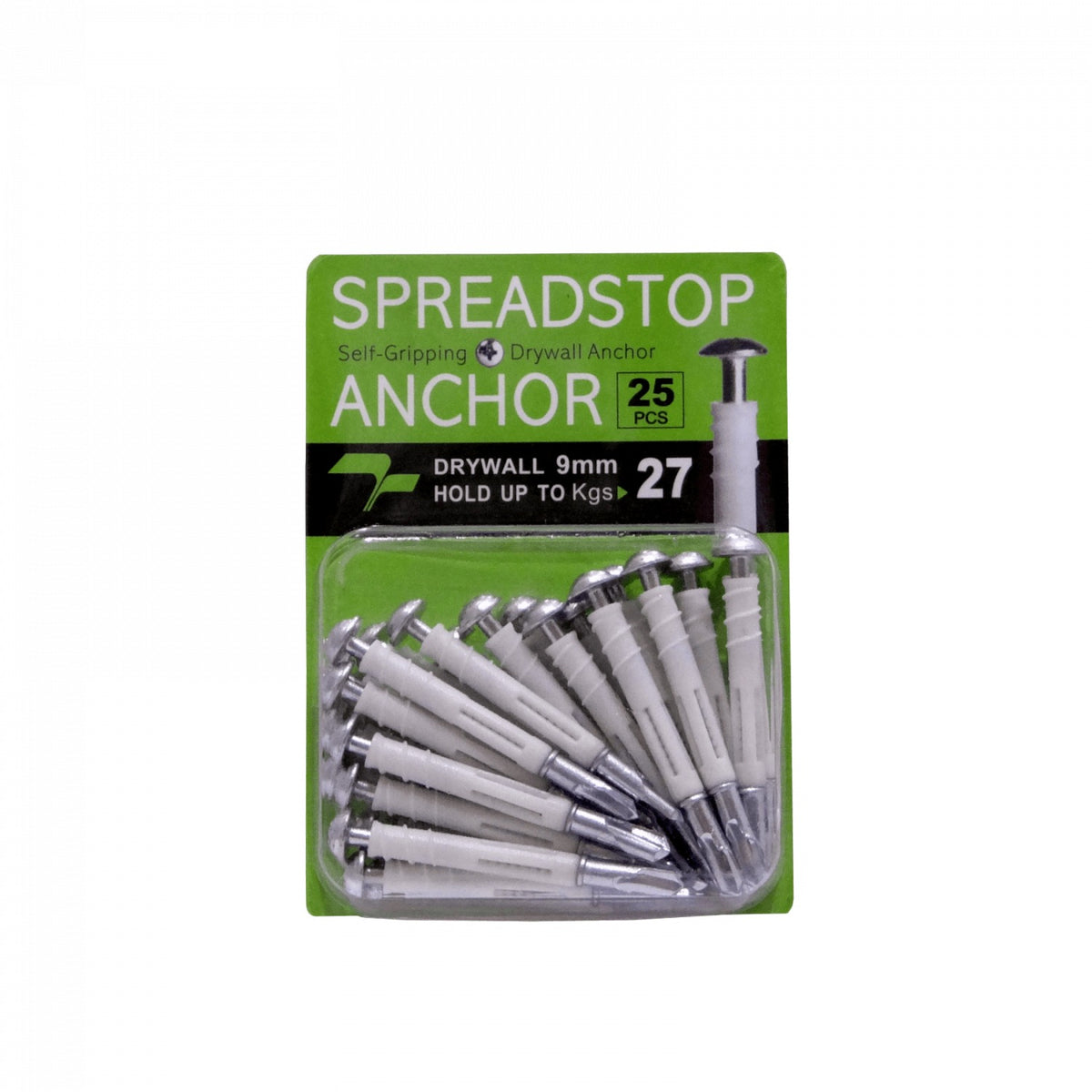 DRY9 DRYWALL Plancha Yeso-Cartón-9mm Taco-Tornillo-M6.3x54mm-Autotaladrante 25-unidades