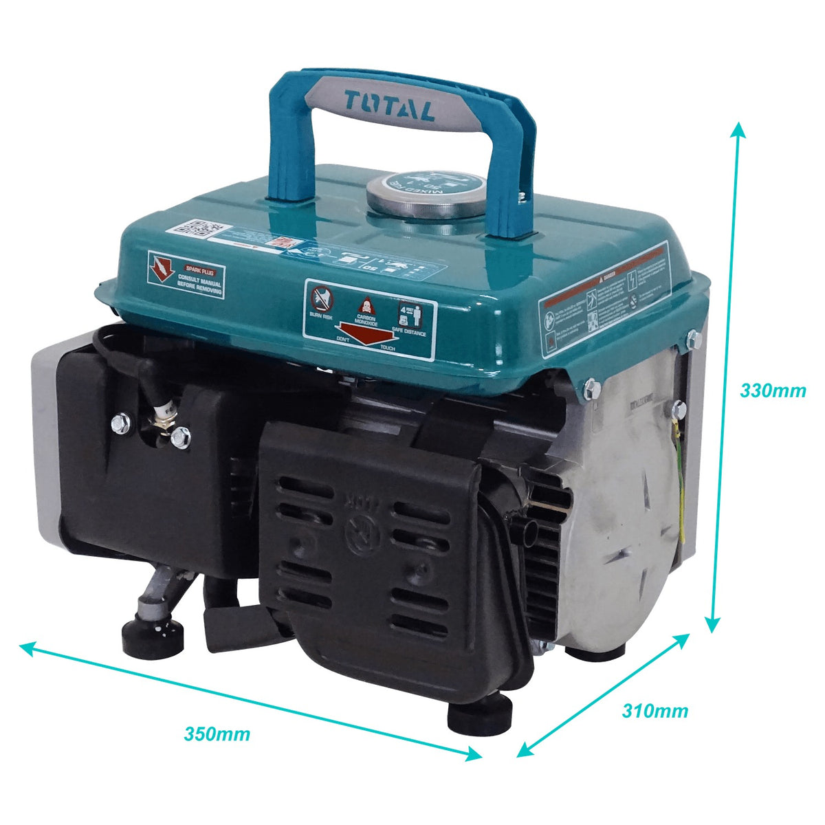GENE-8 TOTAL 800W Generador a Gasolina de Arranque Manual, 3000rpm, Depósito de 4 Litros, Salida 220-240VAC