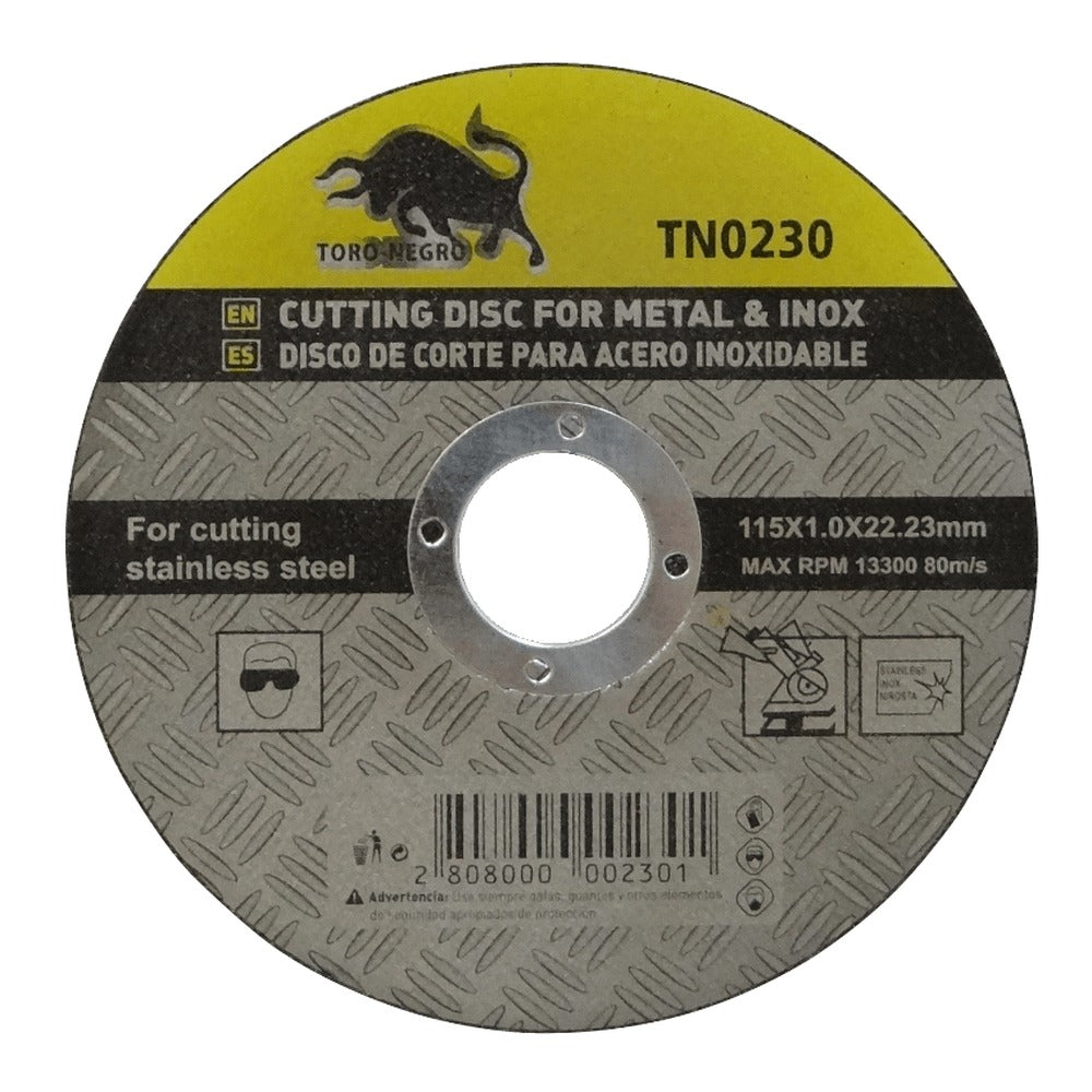MET4-16 115mm 1,0mm 22,23mm Hoja Cortadora de Metal 13300rpm 80m/s