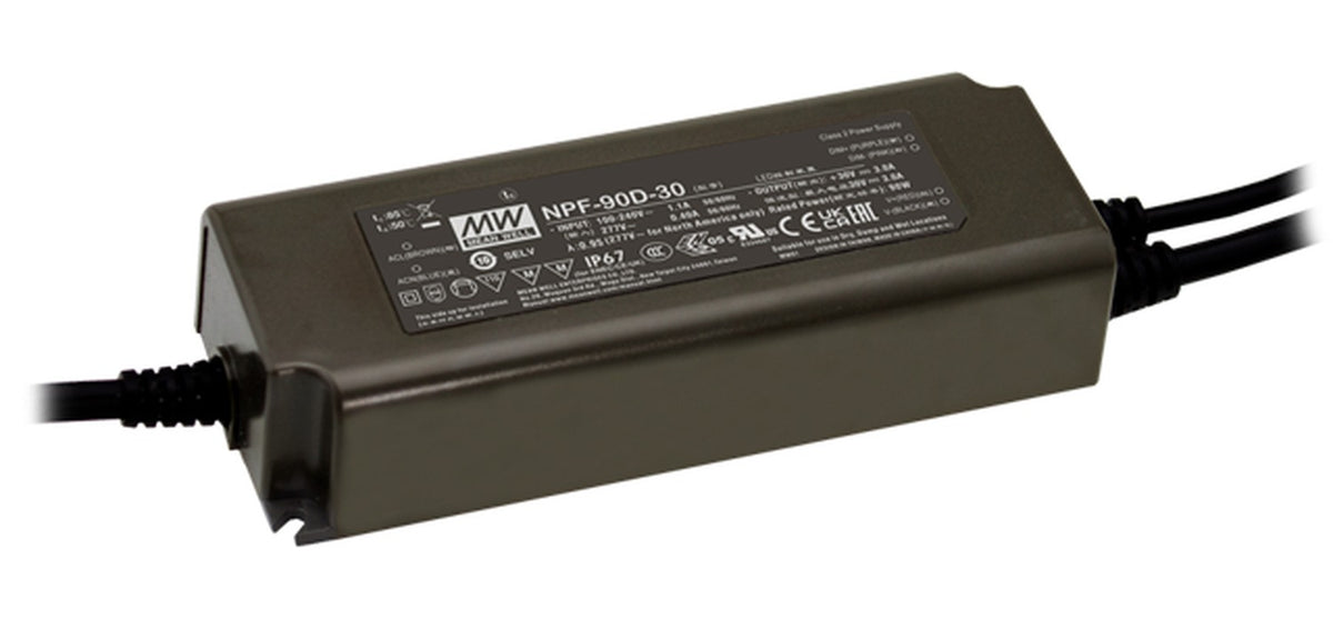 Driver LED plástico corriente dimmer 3 en 1 PFC 90W NPF-90D - 2500mA