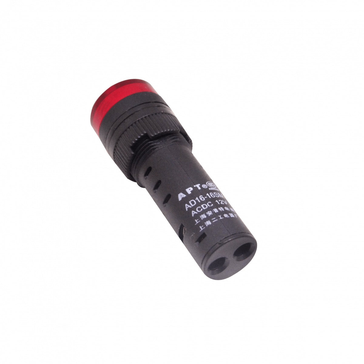 PILOTO-LEDB-R-12V Indicador Luminoso LED Rojo con Zumbador 12VDC/AC Diámetro 15mm Cabeza 19mm Altura 55mm