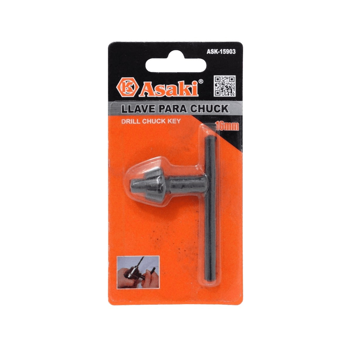 KM-719 Mandril Portabrocas de 16mm con Llave para Sustituir Broca de Taladro