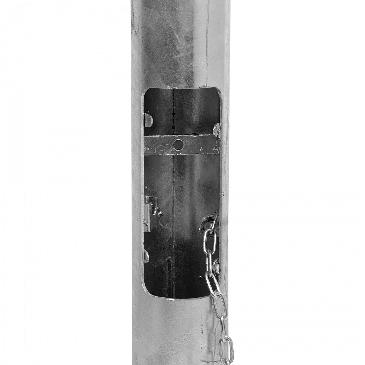 POSTEC-7M Poste Troncoconico 7mt 3mm Placa-260x260x12mm sin-incluir-Canastilla Cono-140/60mm