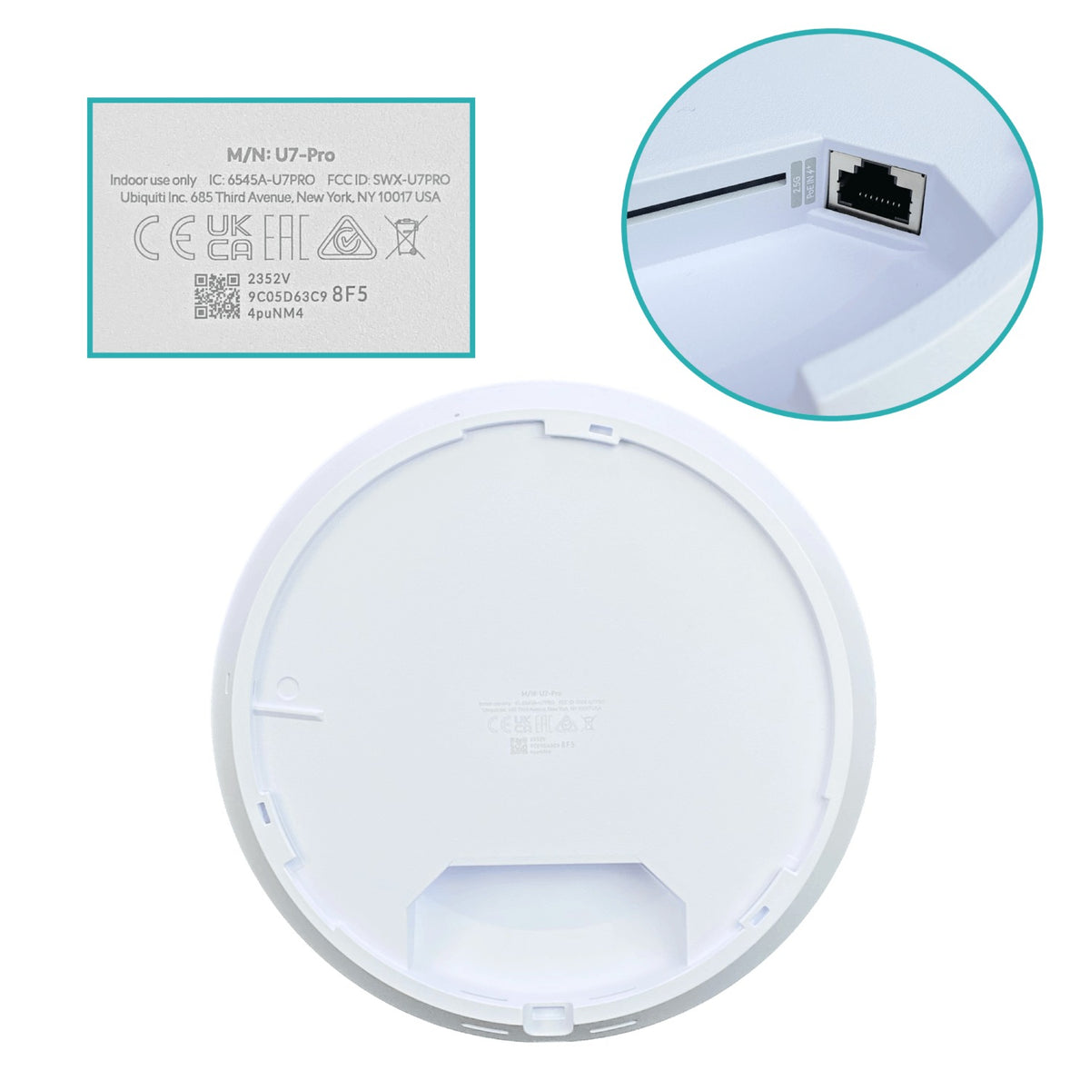 U7-PRO-LIQ. UBIQUITI USADO 2x2 1-2500 WiFi7 9,3Gbps 2,4/5/6GHz 4/6/6dBi