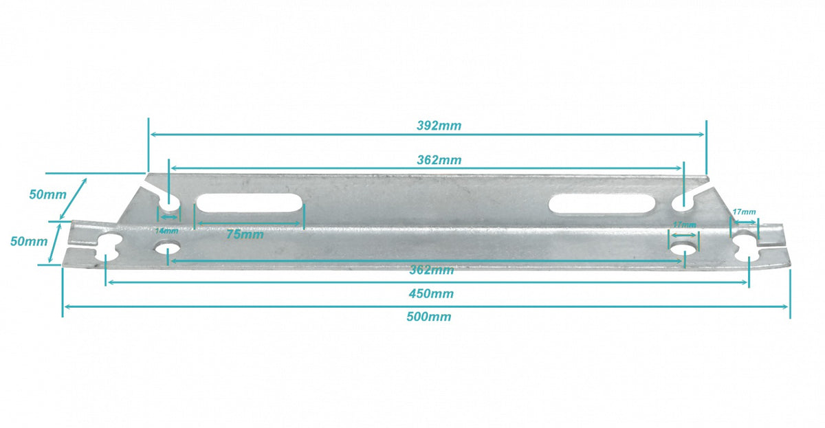 GTL00083 50x50x4x500mm Cruceta De Paso BT-AT para Poste