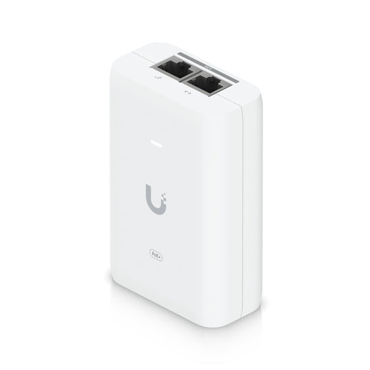 U-POE+30W. Inyector PoE+ de 2,5 Gbps, 48 VDC, 30 W, 0,65 A, compatible con 802.3at, conforme a la norma UACC-POE+-2.5G, UBIQUITI