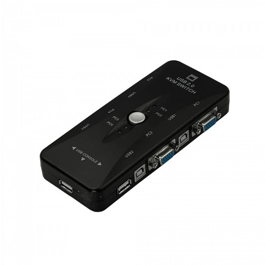KVM41UA Conmutador-KVM-4-USB/VGA Concentrador-3-USB2.0 necesita-Cables no-necesita-Adaptador-Corriente