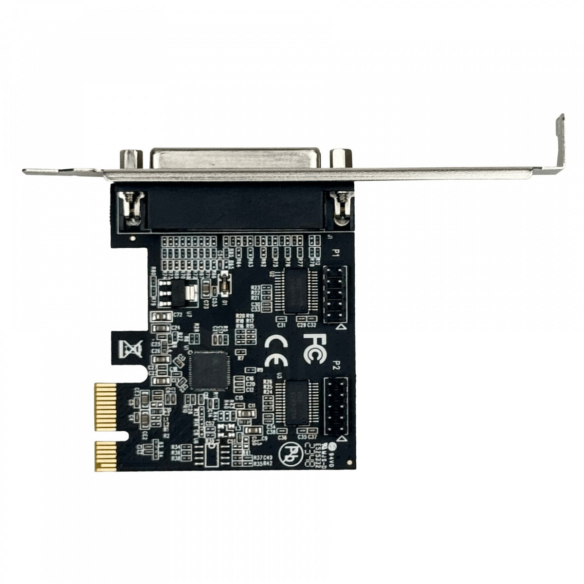 PCIE2S Tarjeta De Expansión PCIe x1 Con 2 Puertos Serie RS232 DB9 Macho Y 1 Puerto Paralelo DB25 Hembra