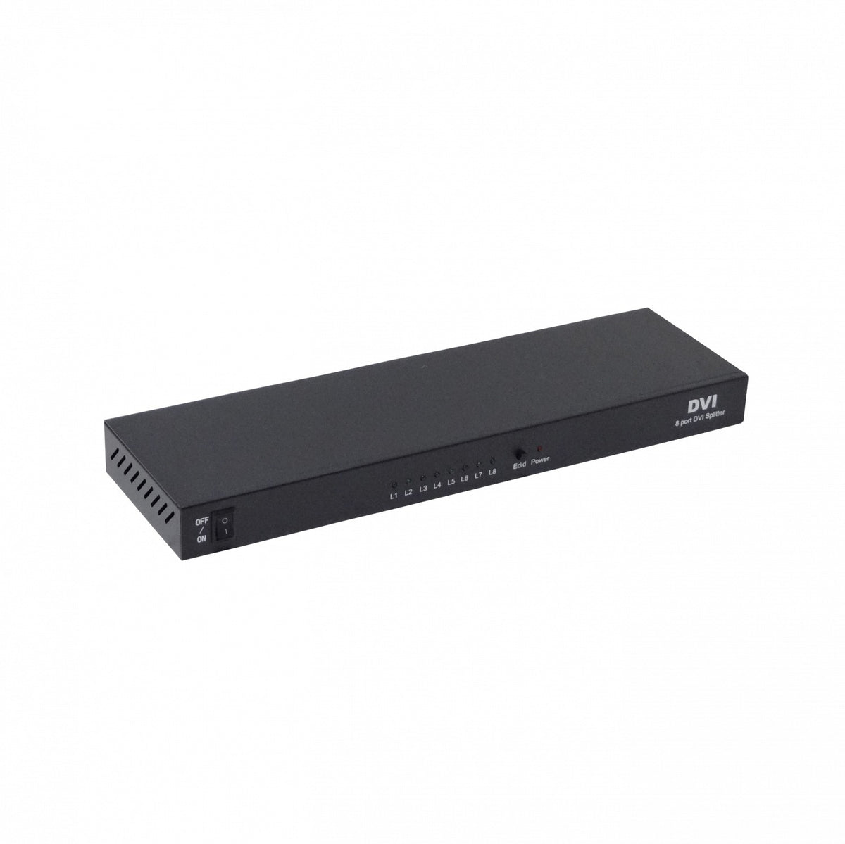 DVI-1X8 Distribuidor 1x8 DVI/D/Dual-M 1080p 1-entrada 8-salidas incl-5V-3A 165MHz 1920x1440