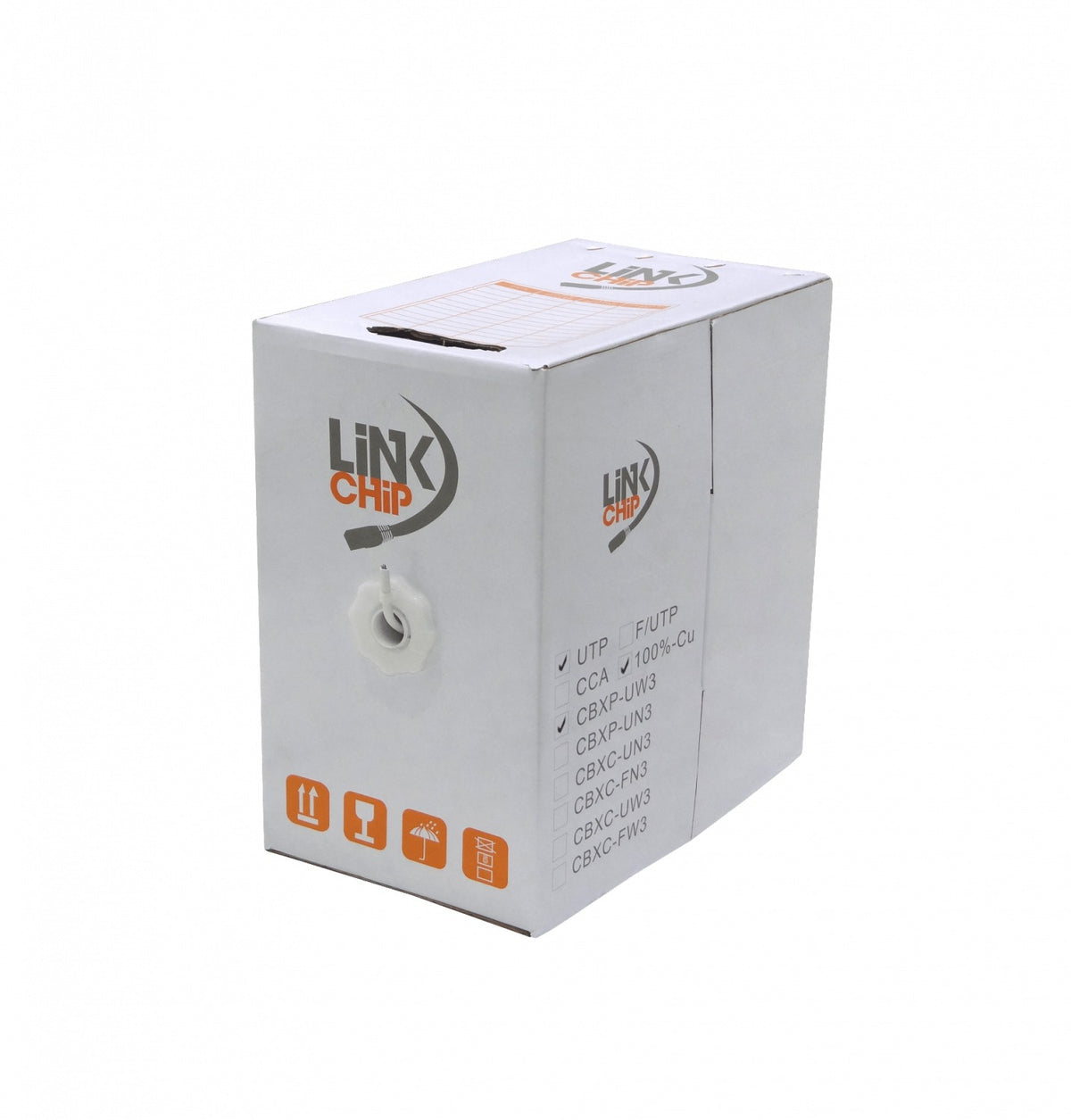 CBXP-UW3 LINKCHIP Calibre 24 AWG / 0,45 mm Categoría 5e Polietileno Uso Externo Blanco Cable Par Trenzado sin Blindaje 305 Metros Cobre