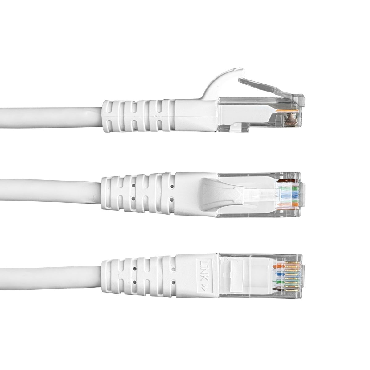 CP6W-30L LINKMADE Cable de conexión Cat6 U/UTP multifilar de 3 metros, color blanco, con cubierta LSZH e inyectado