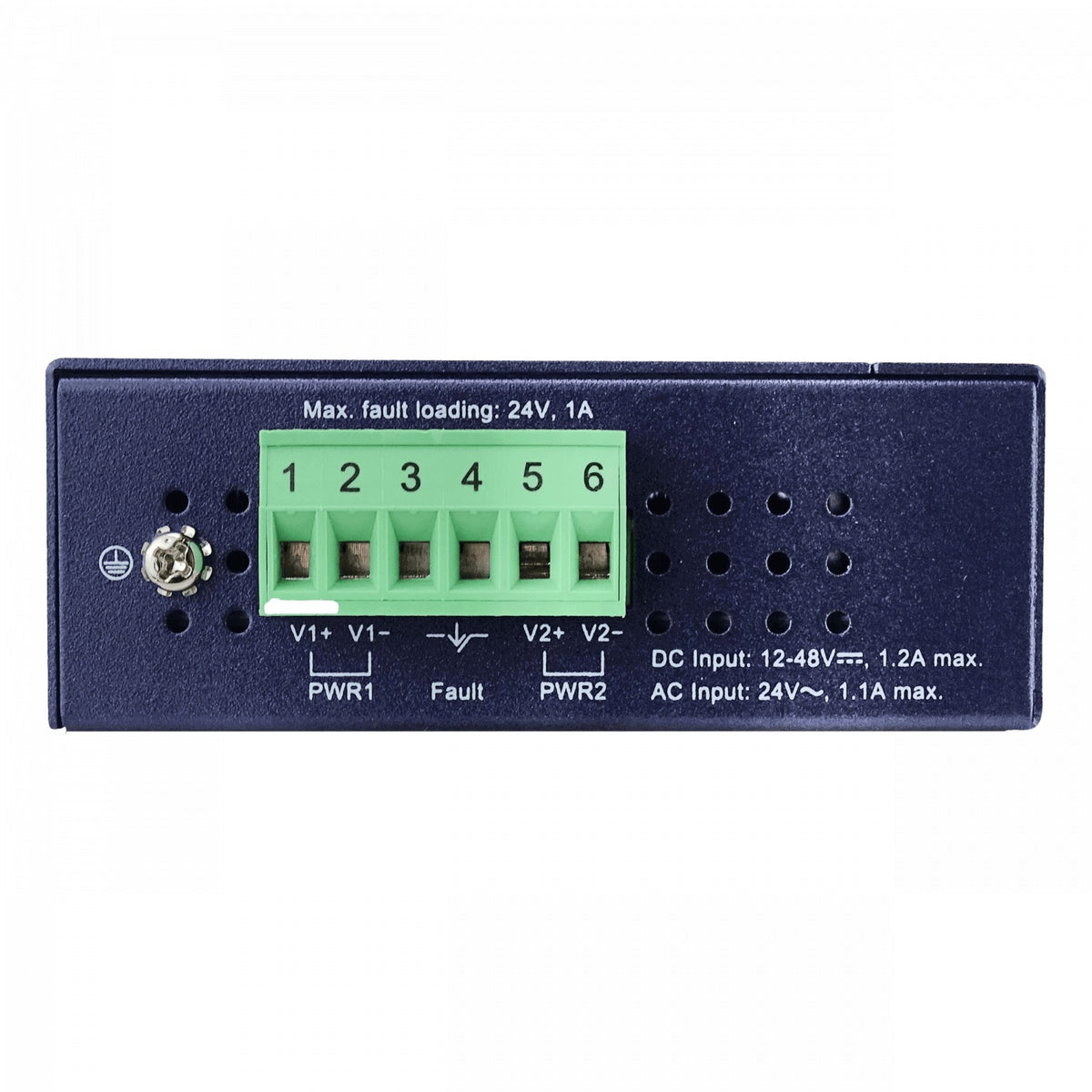 IGS-501T PLANET 5 Puertos 1000BASE-T IP30 Conmutador Industrial Carril DIN Gigabit Alimentación Requerida 12 a 48 VCC