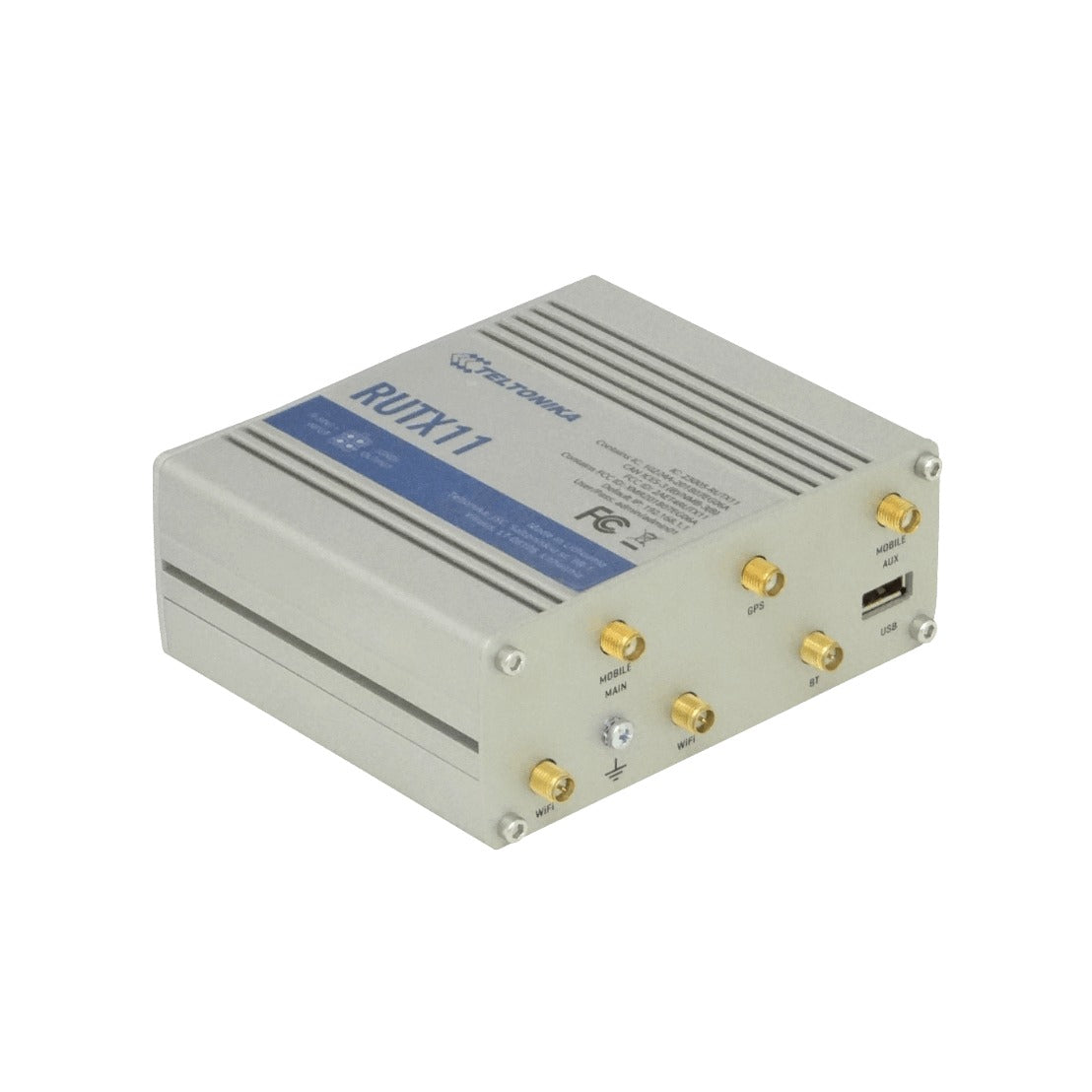 RUTX11 TELTONIKA Enrutador Inalámbrico 4G/LTE-300mbps Doble-Sim 3-Antena-SMA 4-Puertos-1000 1-USB GPS