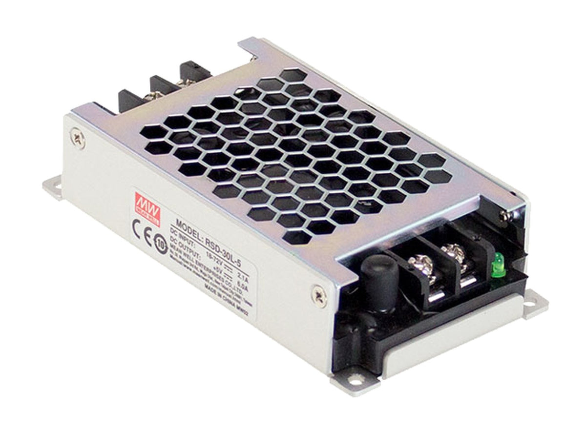 Conversor DC-DC Gabinete ferroviario 30W RSD-30 - 9 a 36VDC - 24V