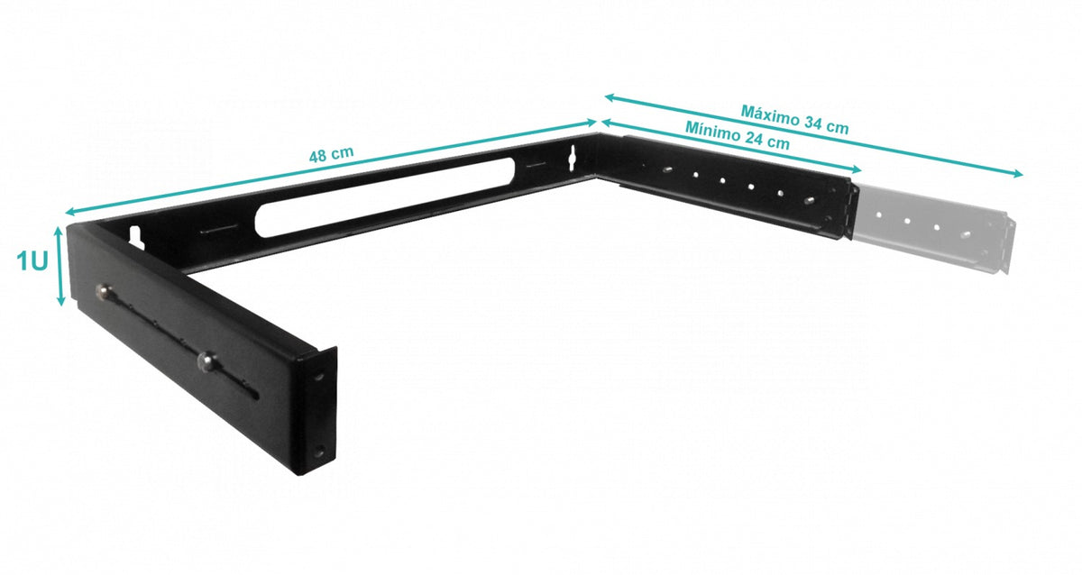 RKB01-3L LINKMADE Soporte Articulado de Pared Abierto Ajustable 1U con Bisagra