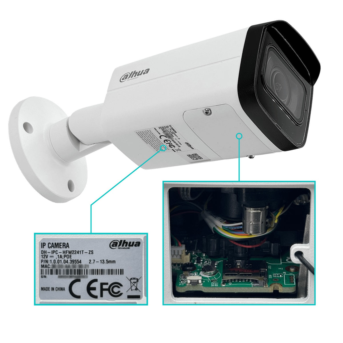 2241TP DAHUA Bala 2MP 2,7-13,5mm Motorizada Varifocal RCA IR60 WizS RCA SD IP