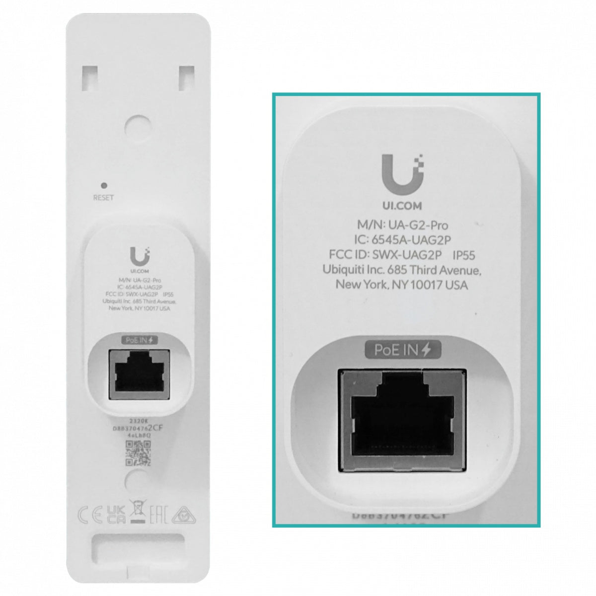 UA-G2-PRO. Interfaz Blanco IP55 Timbre+CCTV 1-1000-af lector tarjeta NFC UniFi-Access UA-G2-READER-PRO UBIQUITI