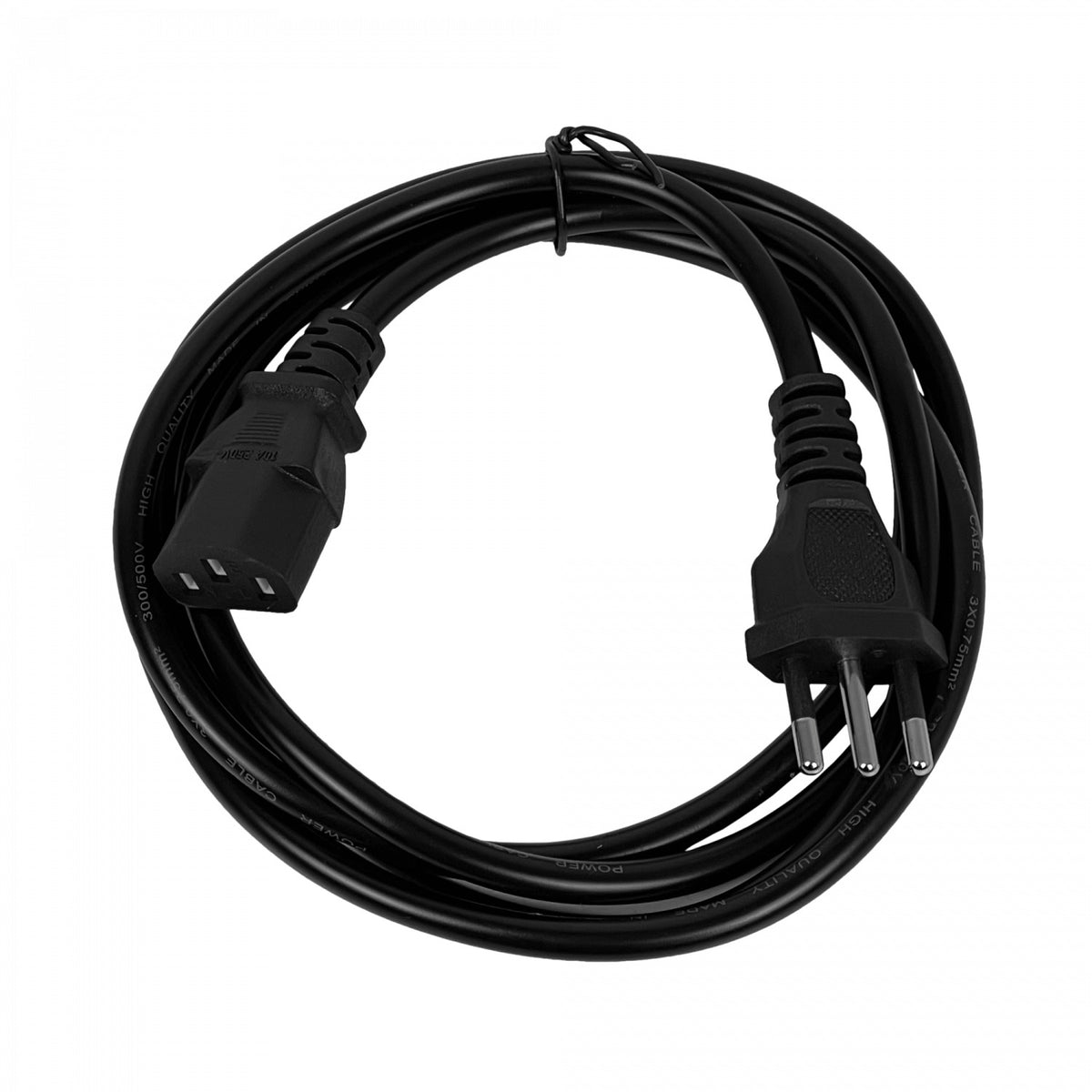 NIMC Cable de alimentación Chile a C13, 1.8 metros (180cm), calibre 3x0.75mm², 6 amperios, norma CEI23-16-VII, material de aleación