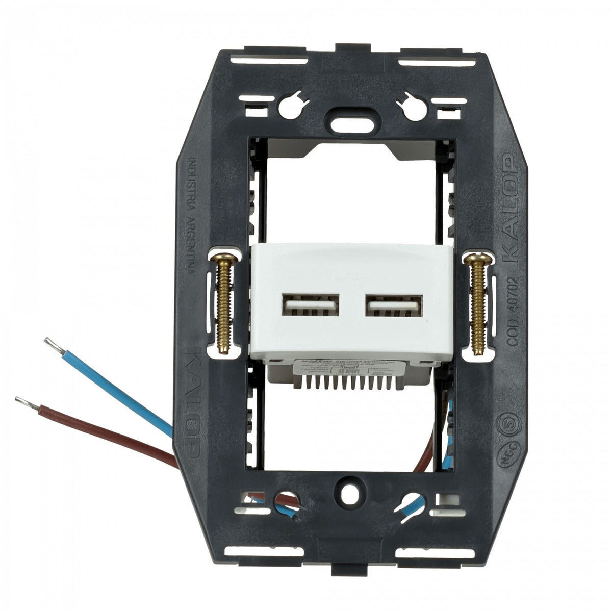 KEP-5 KALOP Módulo 2xUSB-AH 5V 2A 10W 100-240VAC necesita-Bastidor KS40490