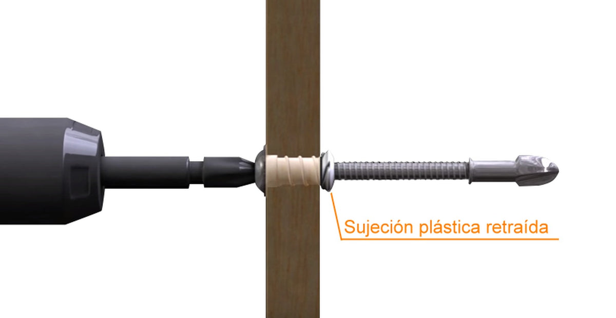 DRY9 DRYWALL Plancha Yeso-Cartón-9mm Taco-Tornillo-M6.3x54mm-Autotaladrante 25-unidades