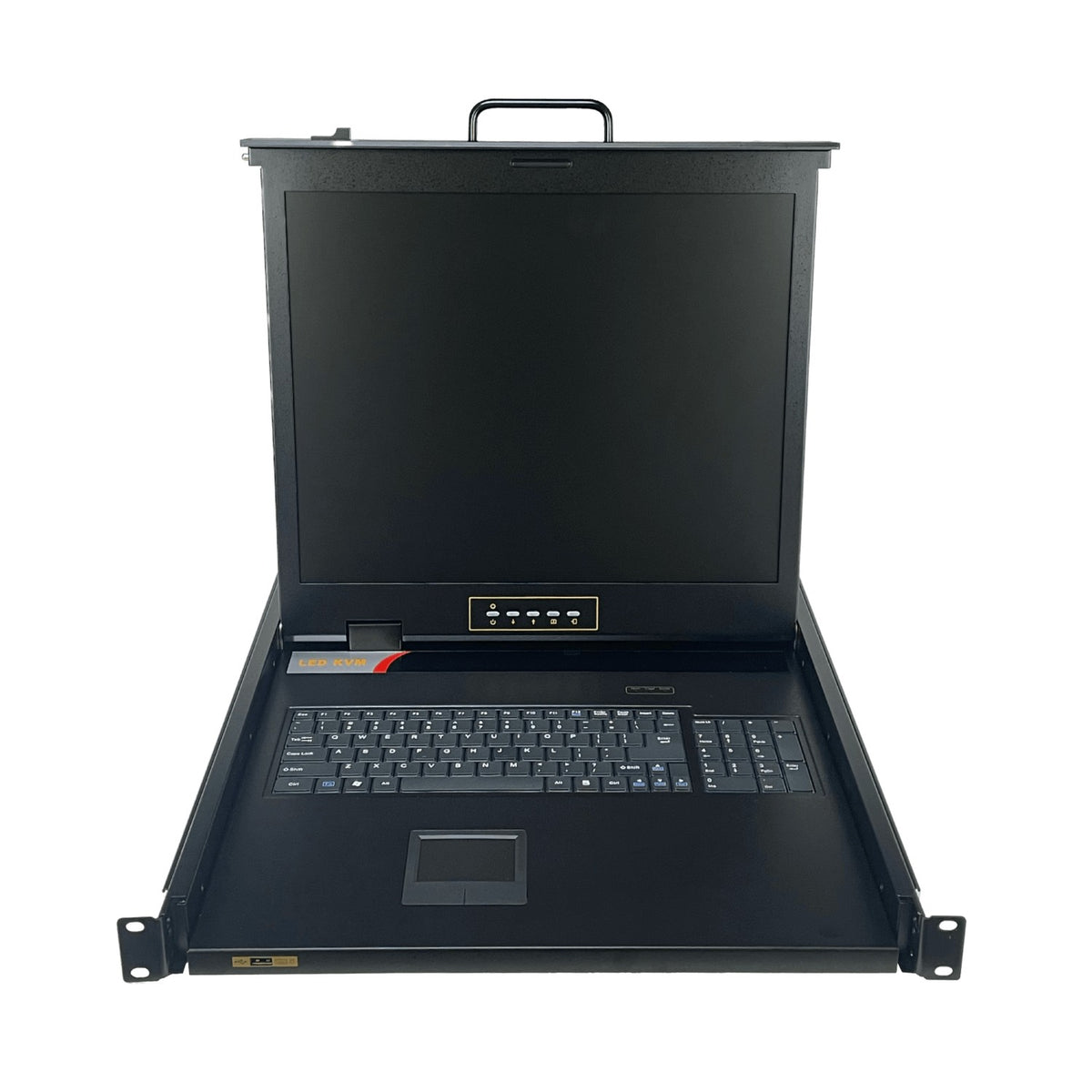 CONSOLA-1U-LIQ DE SEGUNDA MANO Panel de control Pantalla 1-VGA Teclado Panel táctil 1-USB Bastidor 1U necesita-KV