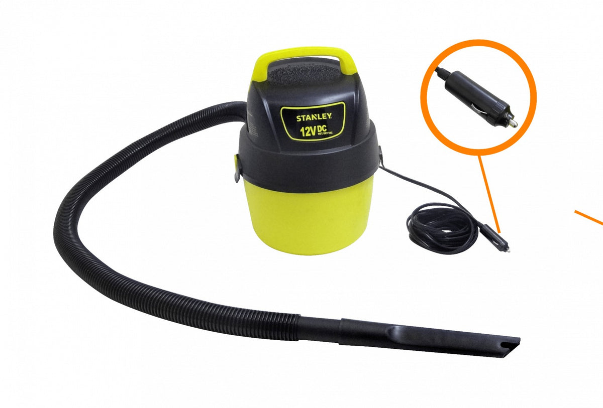 ASPIRADORA-12V STANLEY Aspiradora Portátil 12V para Líquidos y Sólidos 3,8 Litros Cable 5 Metros Enchufe Automotriz