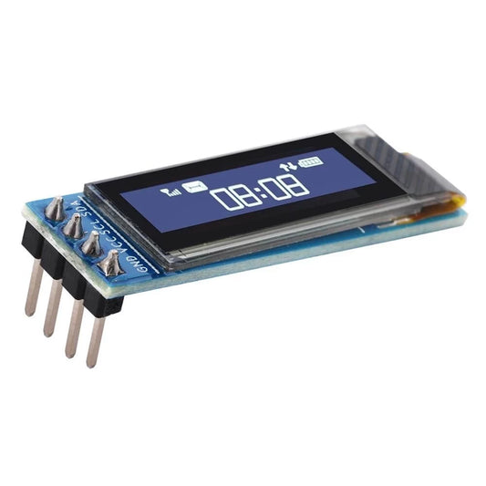 Pantalla OLED de 128×32 píxeles controlable mediante protocolo I2C