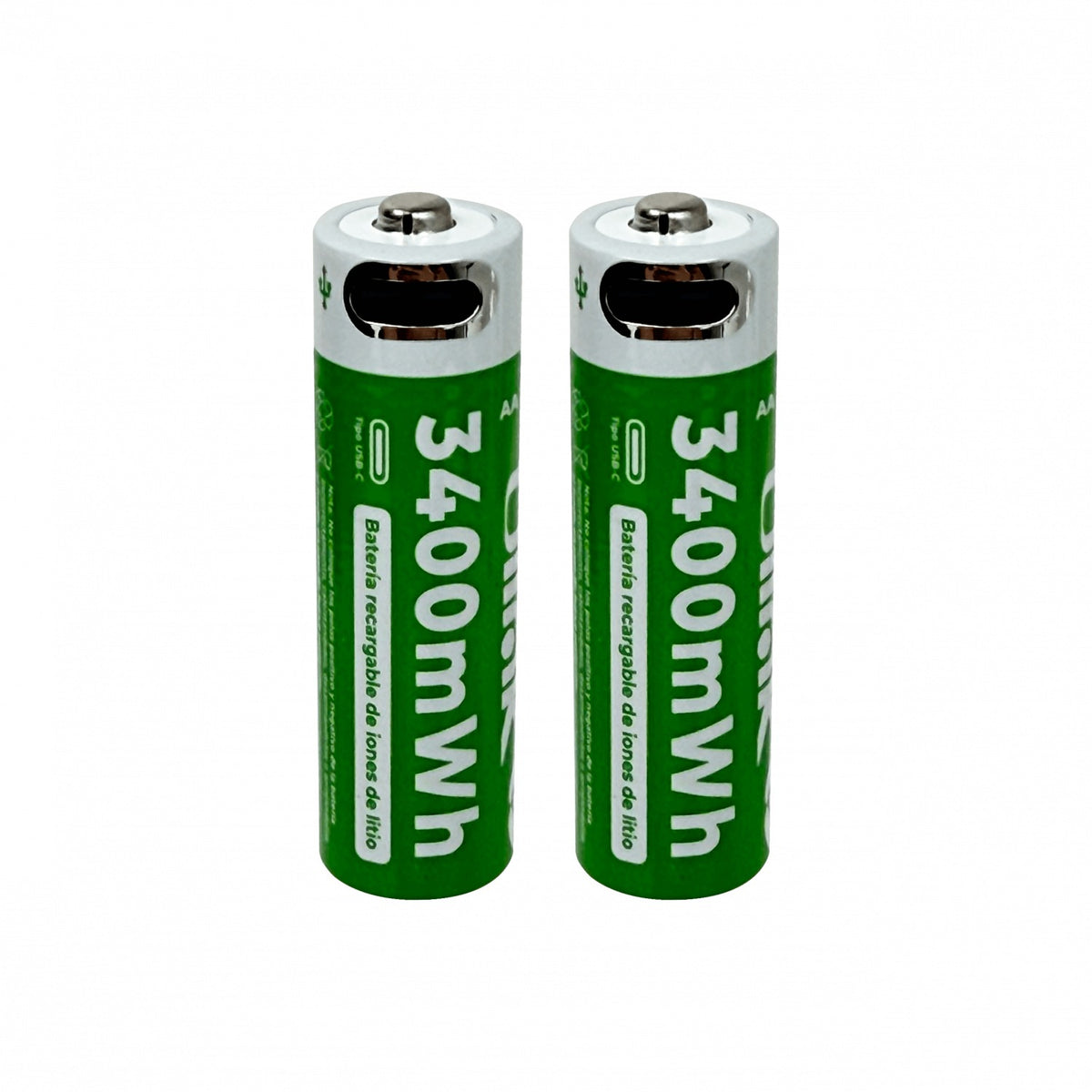 AA-WH. ULINK AA Batería 2-Celdas 3400Wh Recargable Conexión USB-C Voltaje 1,5V Tecnología Li-ion Composición Litio Incluye Conductor