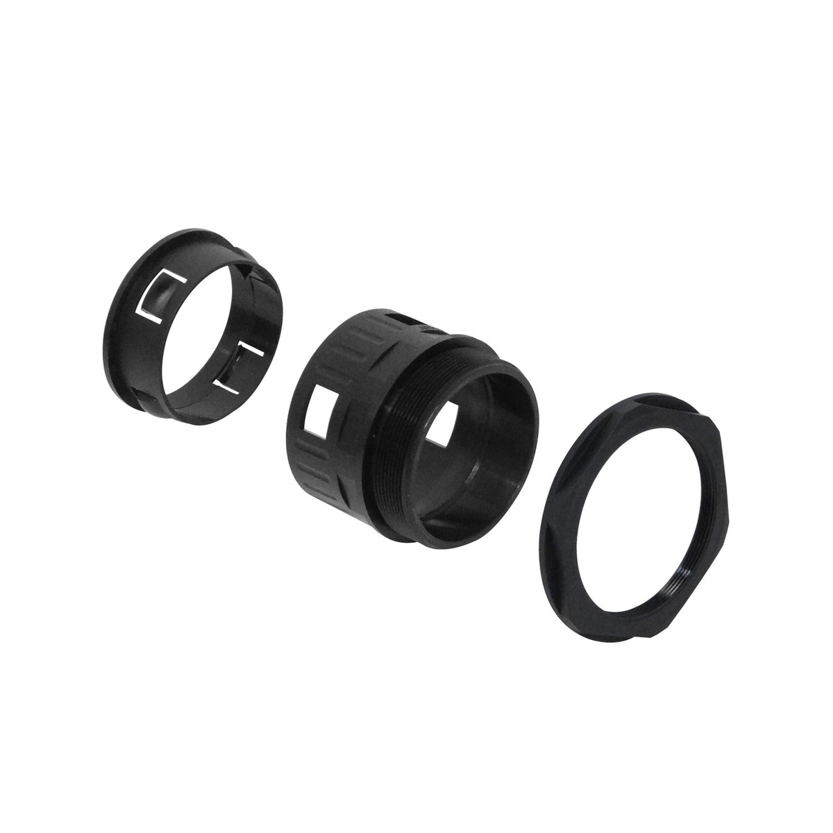 FLEP55-SA Prensaestopas de Salida para Conduit Flexible Plástico Negro de 55mm