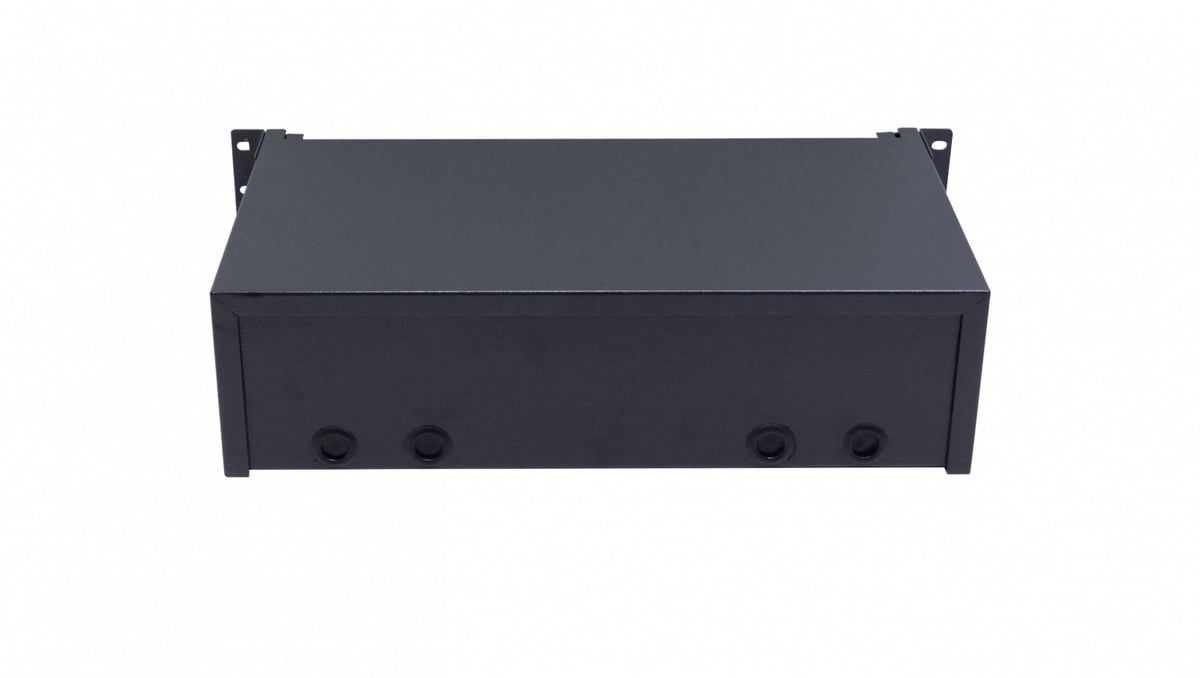CFR96CL-D LINKMADE Bandeja deslizante para cabecera de fibra óptica Capacidad 96 fusiones Conectores LC-SC Ocupa 4 unidades de rack Requiere acopladores para su recepción