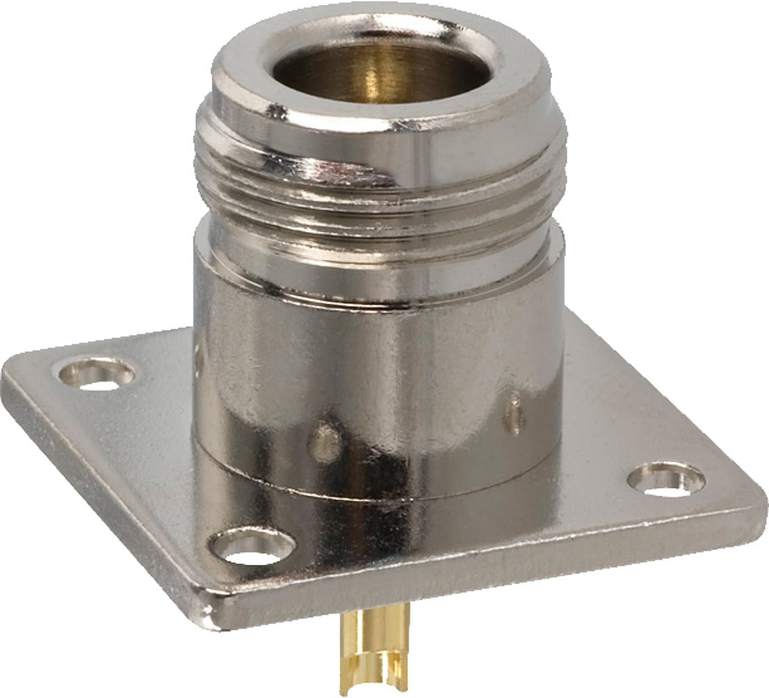 NHC4 Conector tipo N hembra para soldar en panel de chasis