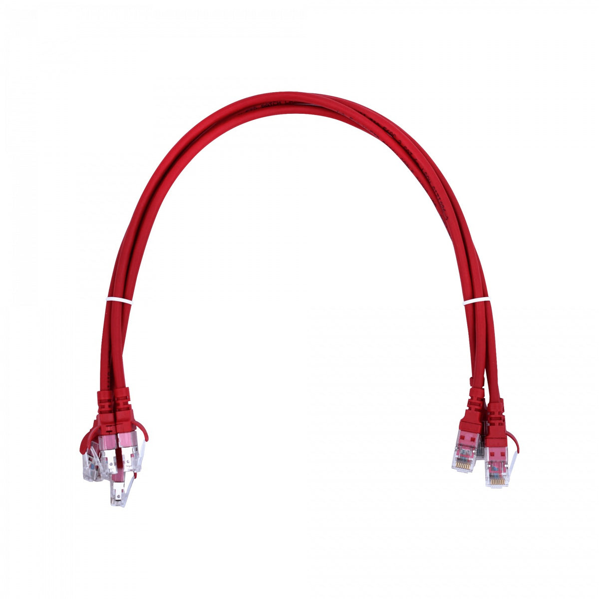 C6AR-05-4 LINKMADE 4 unidades 0,5 metros Cat6a U/FTP Rojo LSZH Cable Latiguillo Inyectado Múltiple 4x50cm
