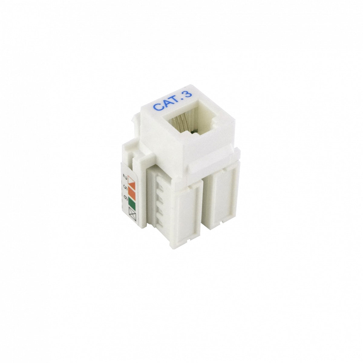 KP3WL LINKMADE Blanco Cat3 RJ11/RJ14 6P4C Hembra Insertable Keystone