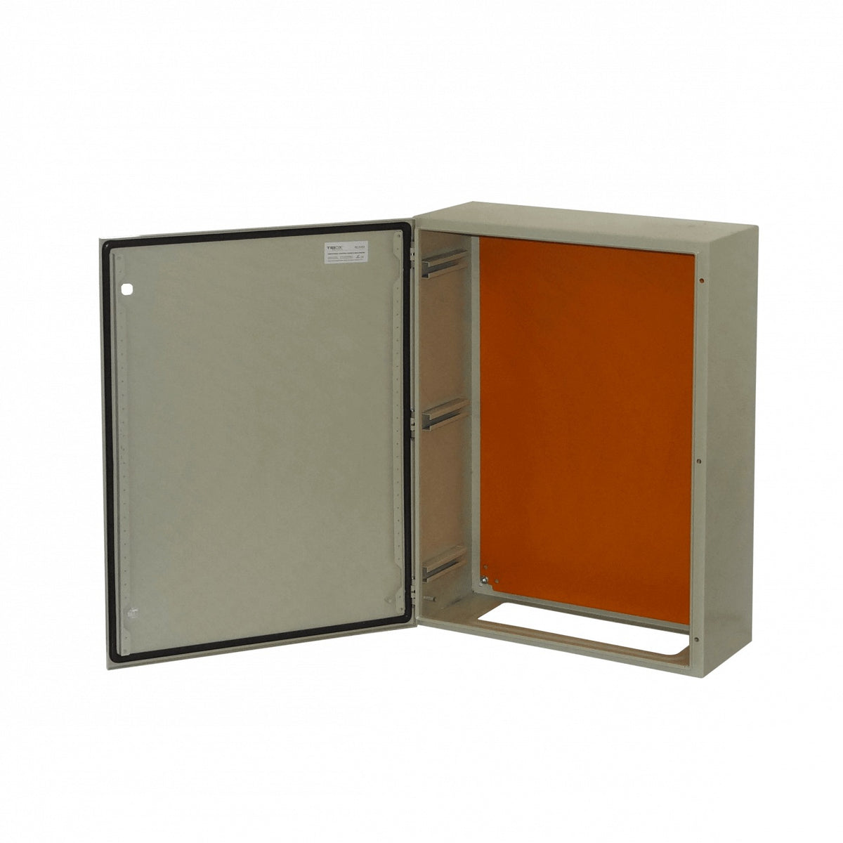 ST6-825 TIBOX Armario metálico de superficie de 800x600x250mm, con 2 puertas ciegas sin cerradura, grado de protección IP65, color beige.